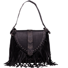 Bolsa de couro Goyazes Pit Stop Preto C/Franjas -cod:5023 na internet