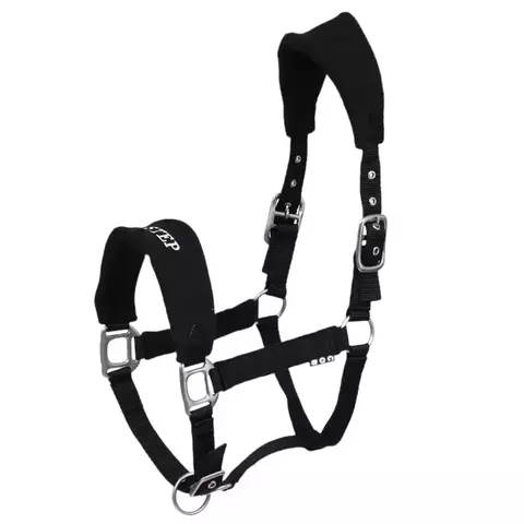 Cabresto para Cavalo Nylon Fleece Preto -cod:3944