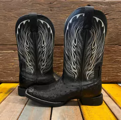 BOTA GOYAZES AVESTRUZ CHEIO PRETO -cod:14280 - comprar online