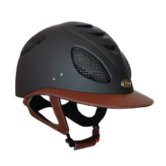 CAPACETE GPA FIRST LADY LEATHER 2X PRETO E CHOCOLATE
