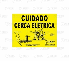 Placa cuidado cerca elétrica -cod:10324