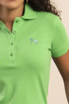 POLO TASSA FEMININA M/C CLÁSSICA VERDE/AZUL