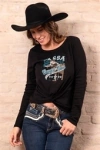 T-SHIRT FEMININA M/L COMFORT PRETO REF.4695-0411-1