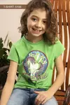T-SHIRT INFANTIL FEMININA TASSA VERDE CLASSIC -cod:9567