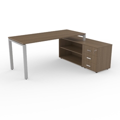 RIVA Puesto Simple con Credenza Aluminio - comprar online