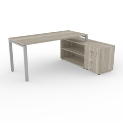 RIVA Puesto Simple con Credenza Aluminio - tienda online