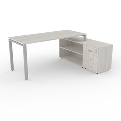 Imagen de RIVA Puesto Simple con Credenza Aluminio