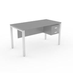 RIVA Puesto Simple con Pantalla y cajonera flotante A - Escala1en1