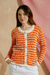 SET CARDIGAN OLI + MUSCULOSA LOU NARANJA Y CRUDO - comprar online