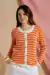SET CARDIGAN OLI + MUSCULOSA LOU NARANJA Y CRUDO - comprar online