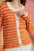 SET CARDIGAN OLI + MUSCULOSA LOU NARANJA Y CRUDO