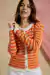 SET CARDIGAN OLI + MUSCULOSA LOU NARANJA Y CRUDO - comprar online