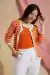 SET CARDIGAN OLI + MUSCULOSA LOU NARANJA Y CRUDO en internet