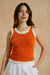 SET CARDIGAN OLI + MUSCULOSA LOU NARANJA Y CRUDO