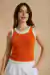 SET CARDIGAN OLI + MUSCULOSA LOU NARANJA Y CRUDO