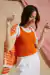 Imagen de SET CARDIGAN OLI + MUSCULOSA LOU NARANJA Y CRUDO