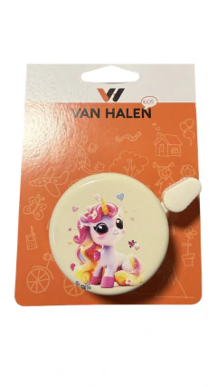 TIMBRE INFANTIL CON DISEÑO UNICORNIO CREMA