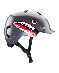 CASCO BERN BANDITO YOUTH SHARK SILVER