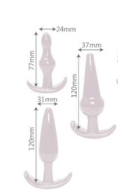 Plug Anal em Silicone Kit com 3 - comprar online