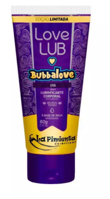 Love Lub Bubbalove Lubrificante Corporal Beijável 60g Uva