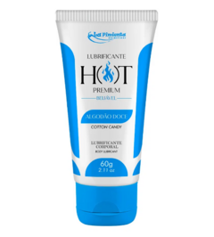 HOT PREMIUM LUBRIFICANTE TÉRMICO CORPORAL BEIJÁVEL 60G ALGODÃO DOCE