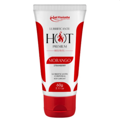 HOT PREMIUM LUBRIFICANTE TÉRMICO CORPORAL BEIJÁVEL 60G MORANGO