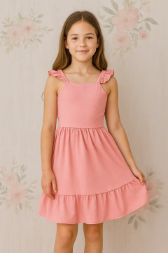 Vestido Infantil e Juvenil para Meninas e Adolescentes Primavera e Verão Vestido Midi VINF439 na internet