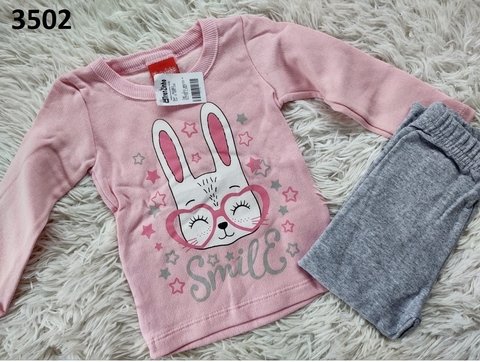 Conjunto Infantil Moletom Coelho Smile (CJI3502)
