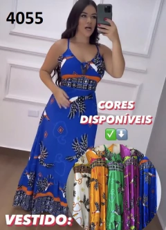 Vestido Longo Viscolinho Alça Tucano (VLV4055) - comprar online