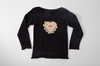 Sweater preto em tricot Lucky