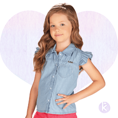 Camisa jeans Kukiê 1 ano