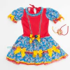Vestido caipira infantil luxo Claudete São João Festa Junina