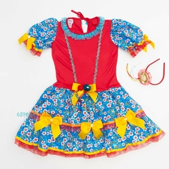 Vestido caipira infantil luxo Claudete São João Festa Junina