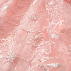 Vestido festa Animê rosa com bordados - comprar online