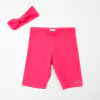 Conjunto bermuda ciclista e faixa de cabelo Infanti