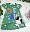 Vestido verde poá mix cachorro Mon Sucré com bolsinha verão