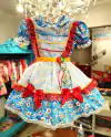 Vestido caipira infantil luxo baba de moça São João Festa Junina