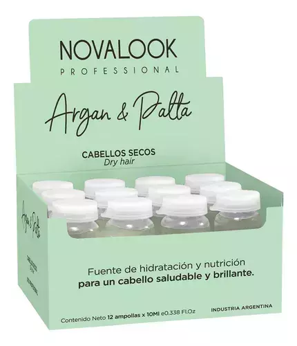 AMPOLLAS ARGAN Y PALTA NOVALOOK X10ML