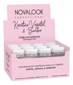 AMPOLLAS KERATINA Y BAMBOO NOVALOOK X10ML