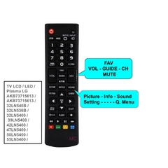 Controle Remoto compatível Tv Lcd Led Plasma LG Akb73715613 32LN540B / 32LN536B / 32LN5400 / 39LN5400 / 42LN5400 / 4 na internet
