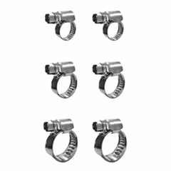 Abraçadeira de INOX rosca para mangueira jogo com 6 peças