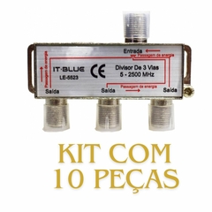 Kit 10 Divisor De Antena 3 Saidas Universal A Cabo Uhf Vhf Digital - comprar online