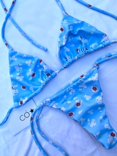 bikinis flor celeste(85-90-95-100) - tienda online