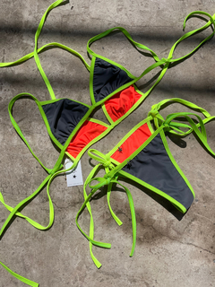 Bikini gris y green - CÓ