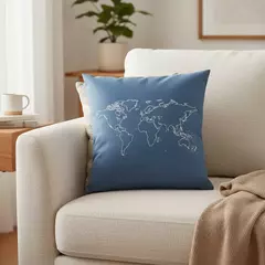 FUNDA ALMOHADON LIENZO ACERO 40X40CM - tienda online