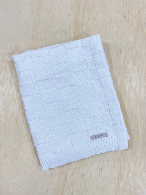 Manta quadriculada Branca