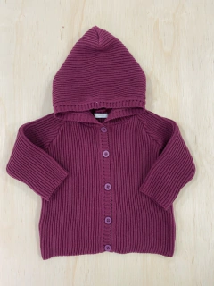 Casaco Trabalhado com Capuz Marsala na internet