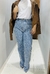 Calça com Strass Total e Lavagem Clara - GAB'S STORE