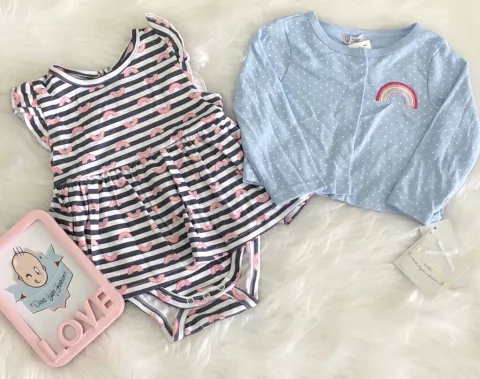 Vestido arco íris com bolero quiltex