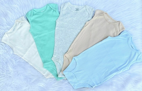 Kit 5 bodys regata neutro Carters